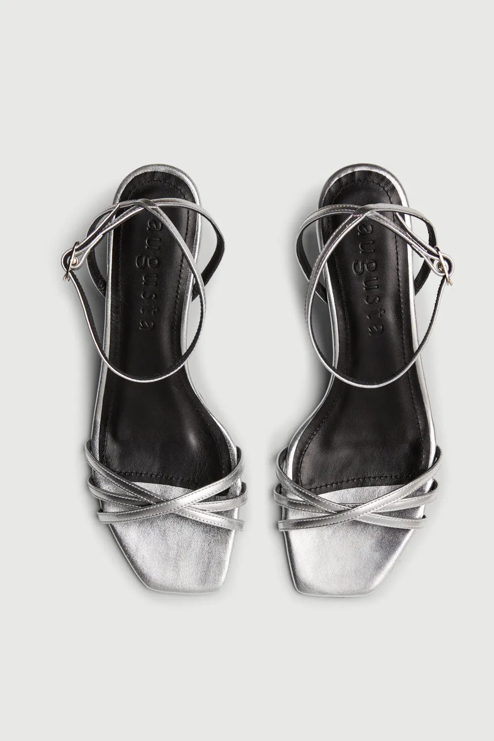 Uma Sandals in Silver Leather Comfort Upper