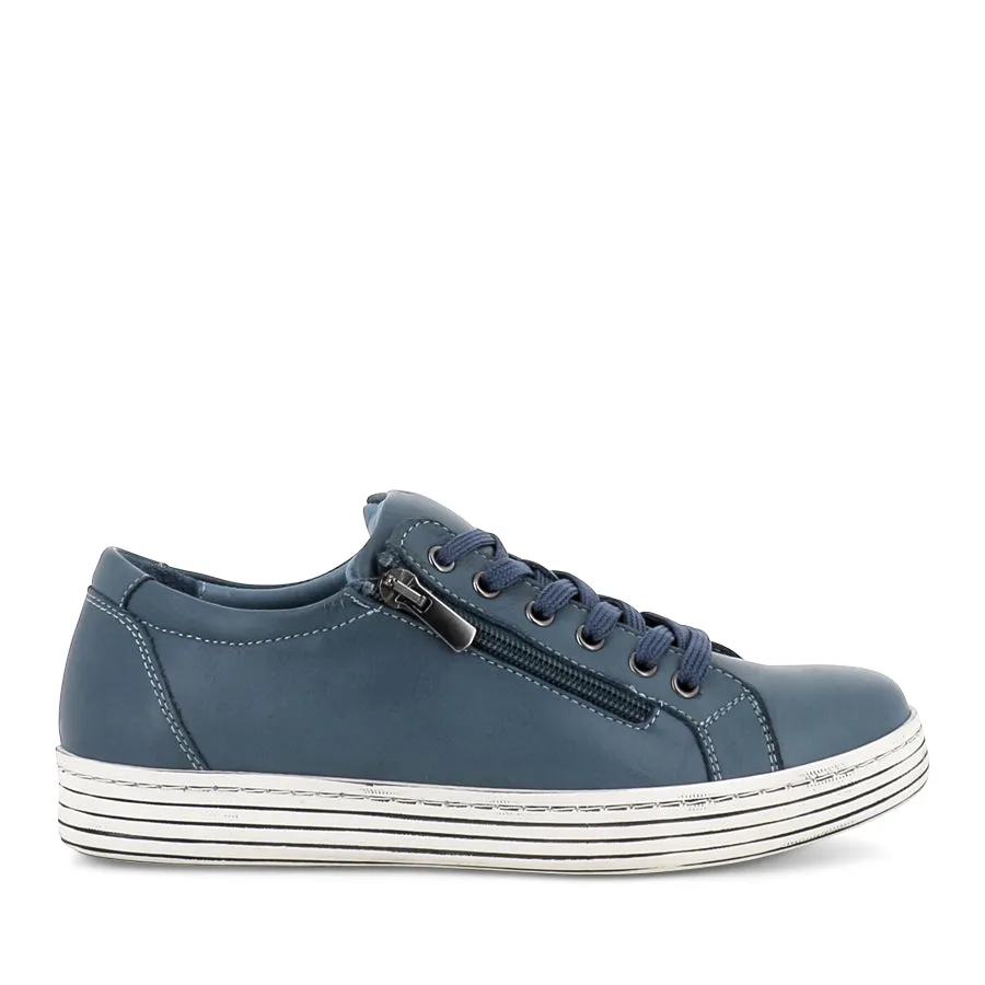 Cushioned heel Cushioned Design UNITY - DENIM LEATHER