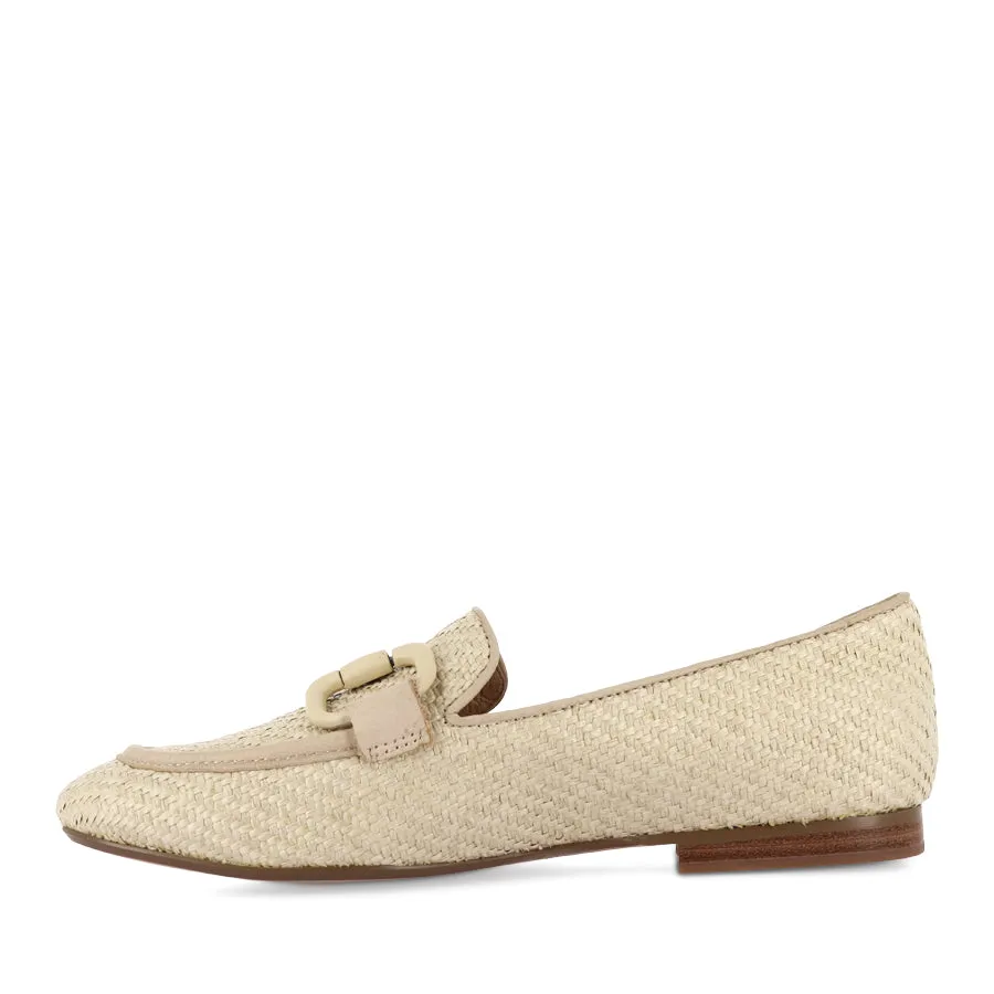 Norwegian Construction MANSUR - VANILLA CAMEL RAFFIA LEATHER