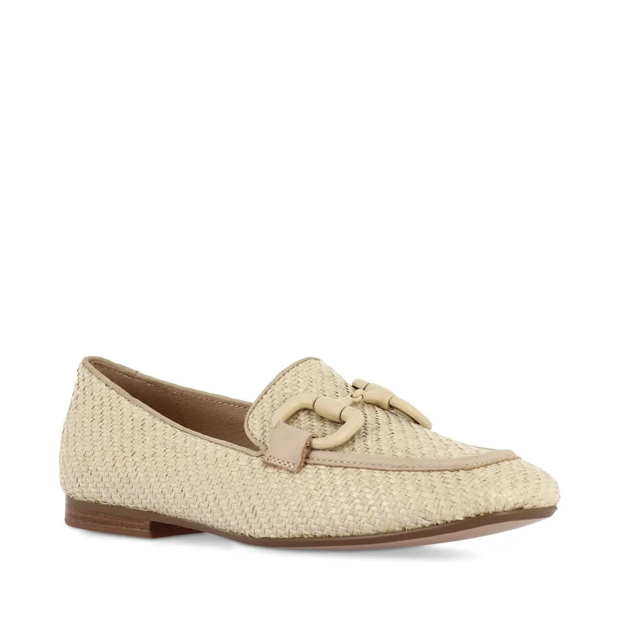 Step Grip Comfort Zone MANSUR - VANILLA CAMEL RAFFIA LEATHER