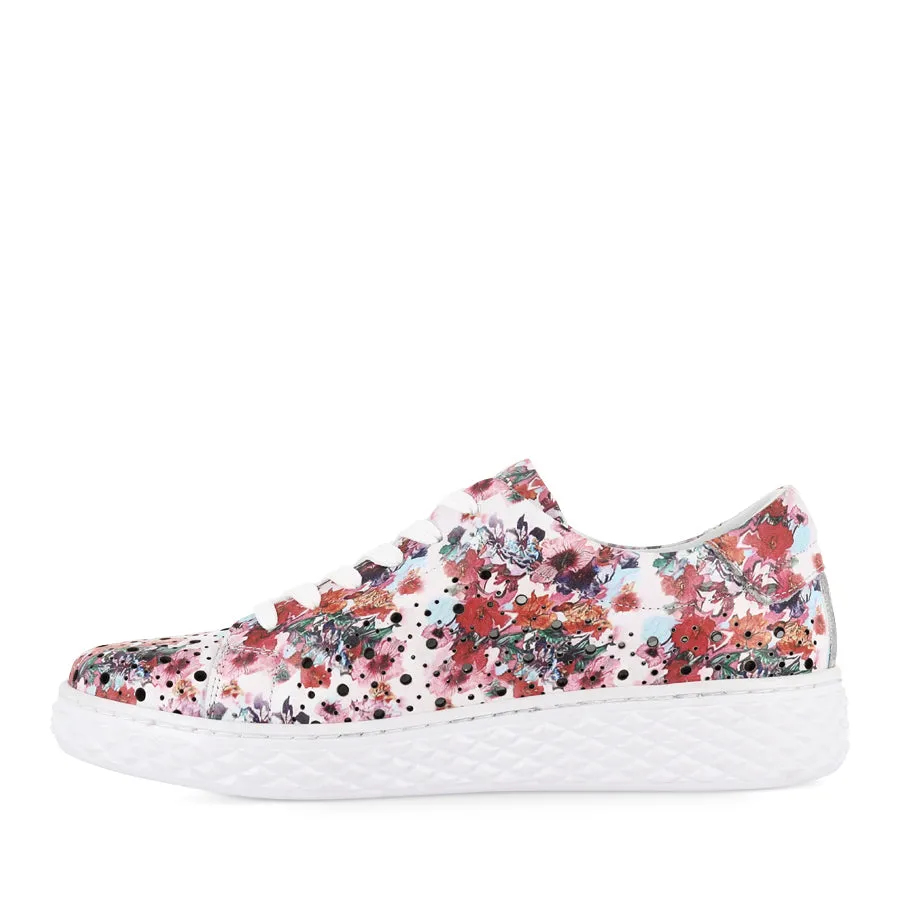 Comfort Synthetic neutral support UPTOWN - WHITE FLORAL LEATHER