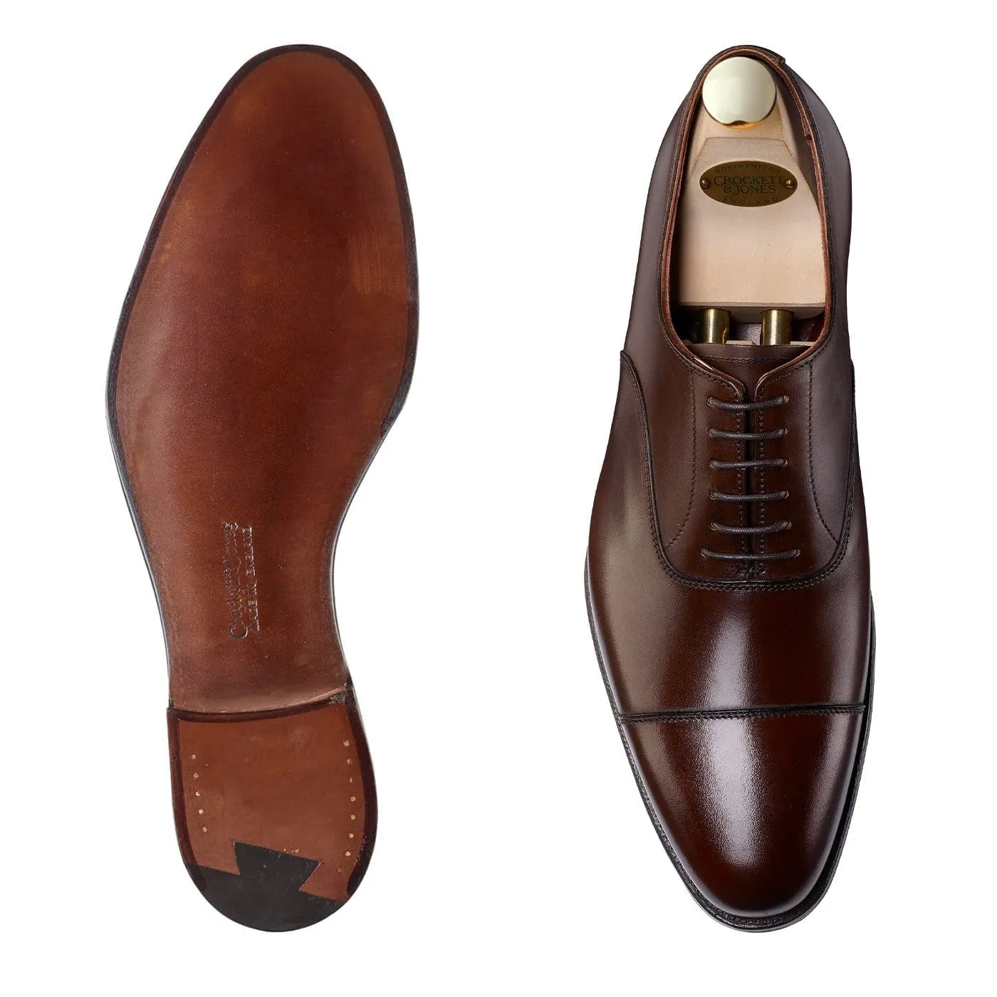 Lonsdale Dark Brown Antique Calf Smart Look Oxfords Formal Event Oxfords