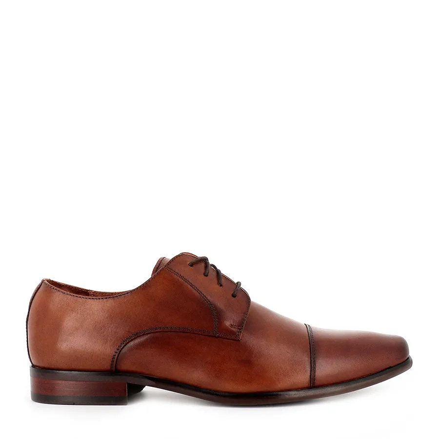Relaxed Style Stylish Leather Slip-ons CROSS EE - TAN LEATHER