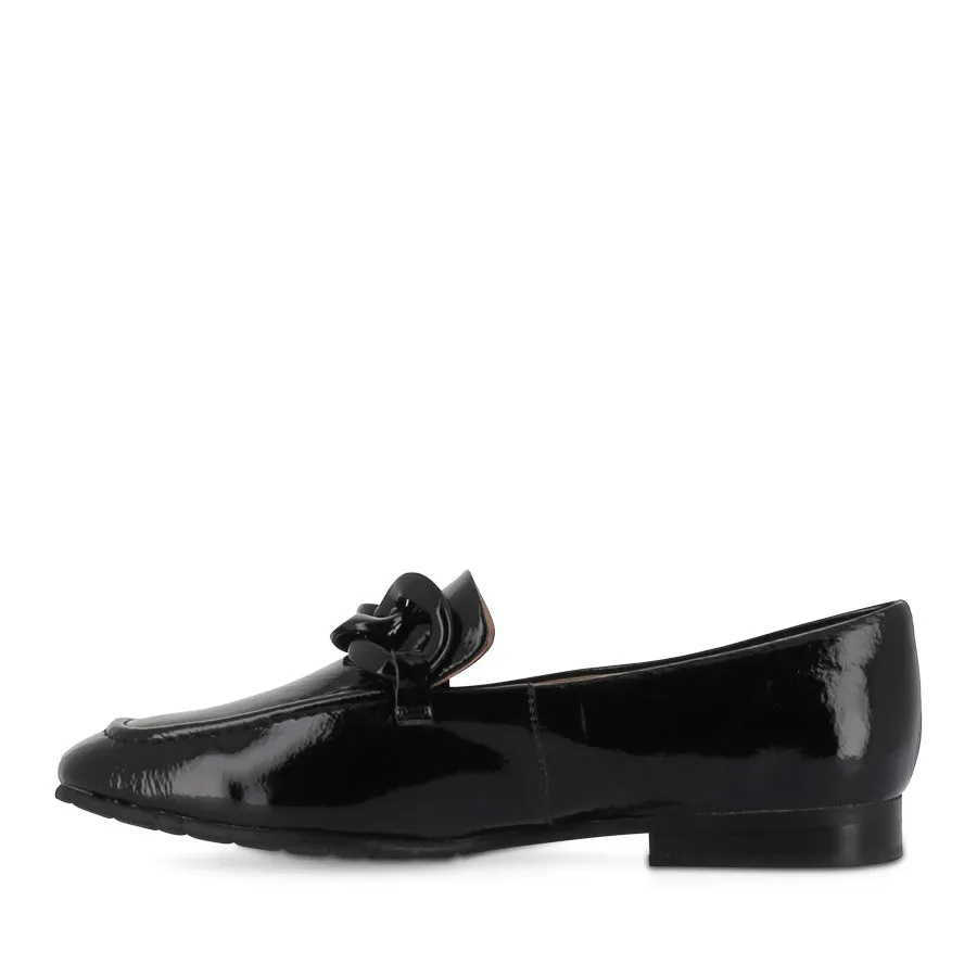 Designer Loafers MELINEY - BLACK PATENT LEATHER