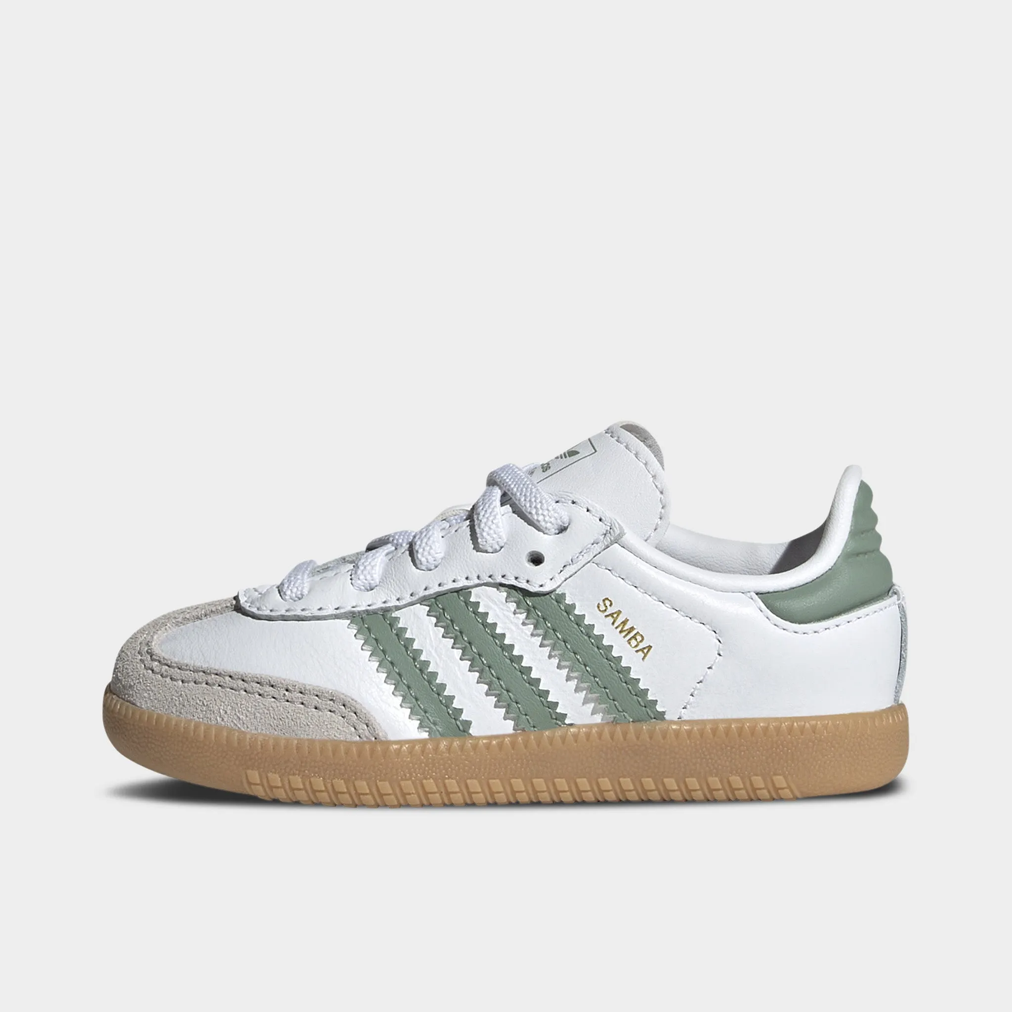 adidas Infants' Samba OG White / Silver Green - Gum Enhanced Traction