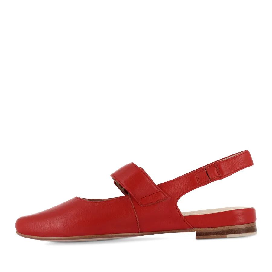 Rubber Sole FLARIO - RED LEATHER