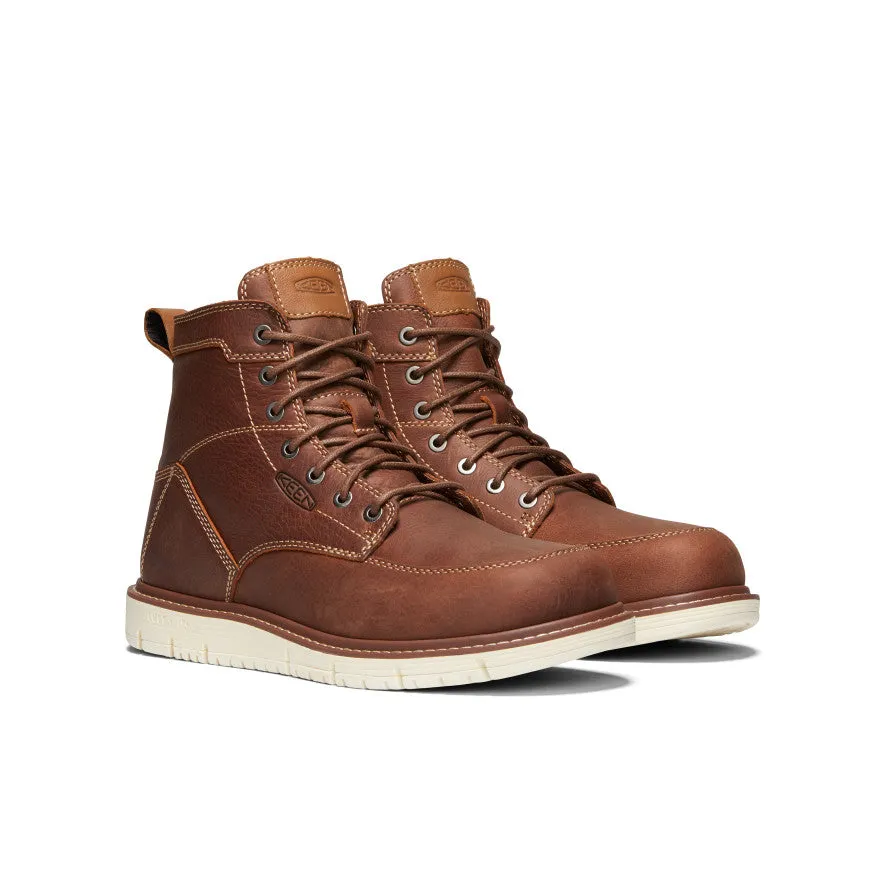 Men's San Jose 6" Boot (Soft Toe)  |  Gingerbread/Off White Embroidered Rubber Sole