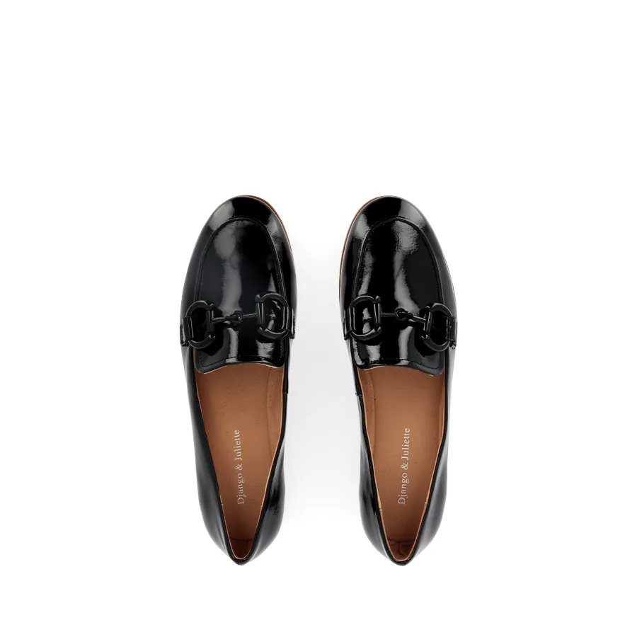 All-day Comfort Shoes Two-Tone Design UTA - BLACK PATENT
