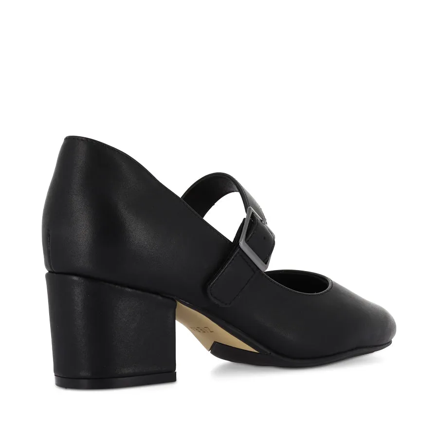 VAELIN XW - BLACK BLACK LEATHER Beach Step Smooth Soles