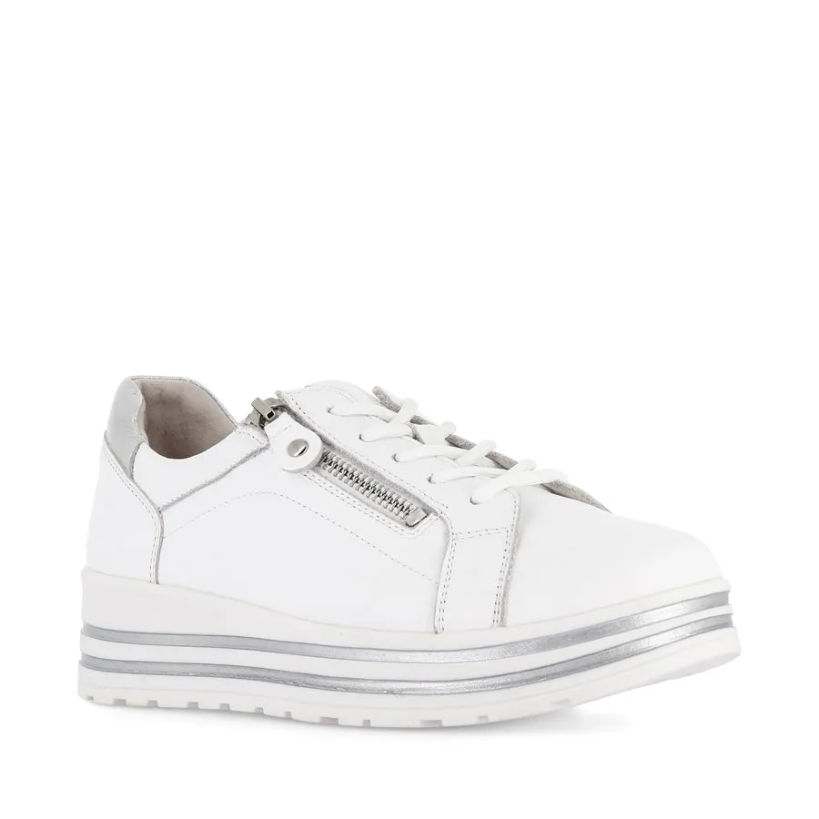 VAMRA XF - WHITE SILVER LEATHER Gym Performance