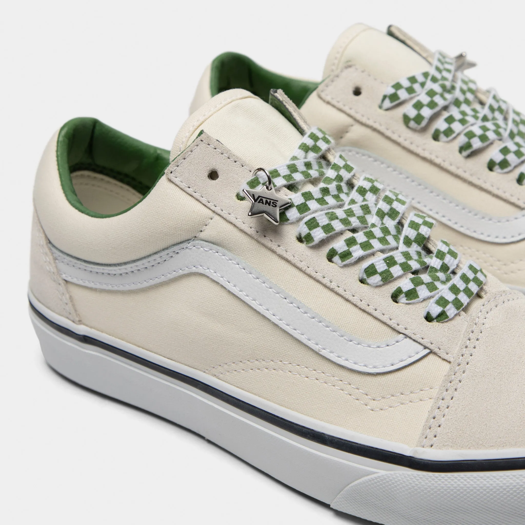 Vans Old Skool Marshmallow / Green Charms Padded materials windy - weather