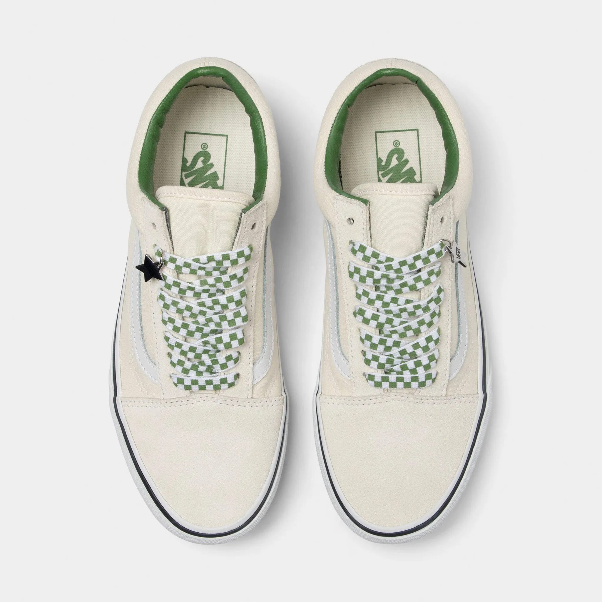 Vans Old Skool Marshmallow / Green Charms diabetic-friendly High-performance