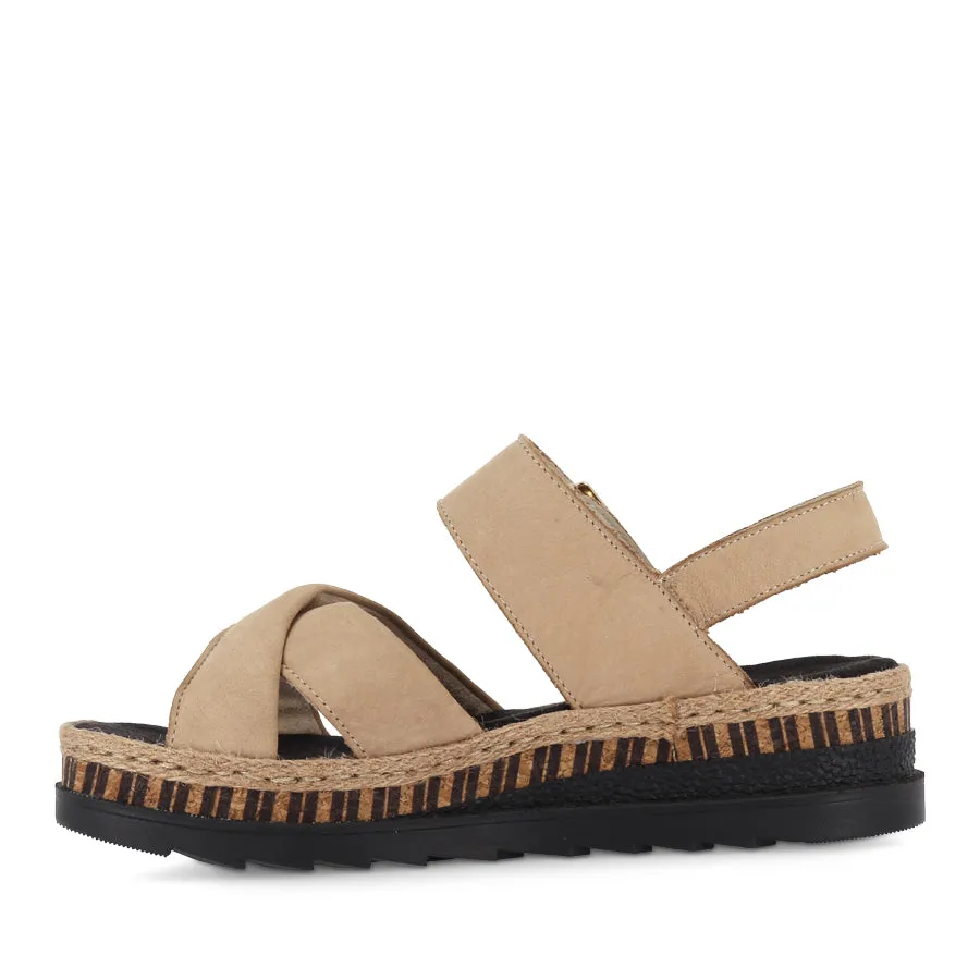 VEERA V7951 - ALMOND LEATHER High-Performance Footwear