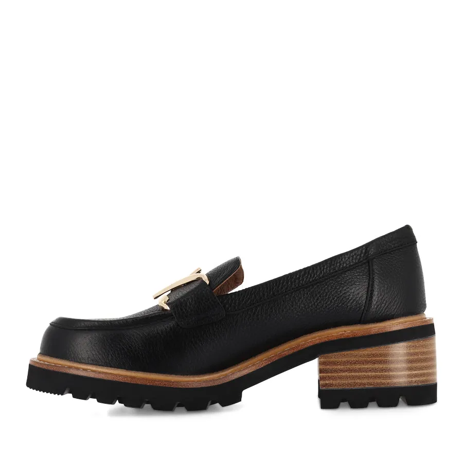 Relaxed Padding DYLAN - BLACK LEATHER