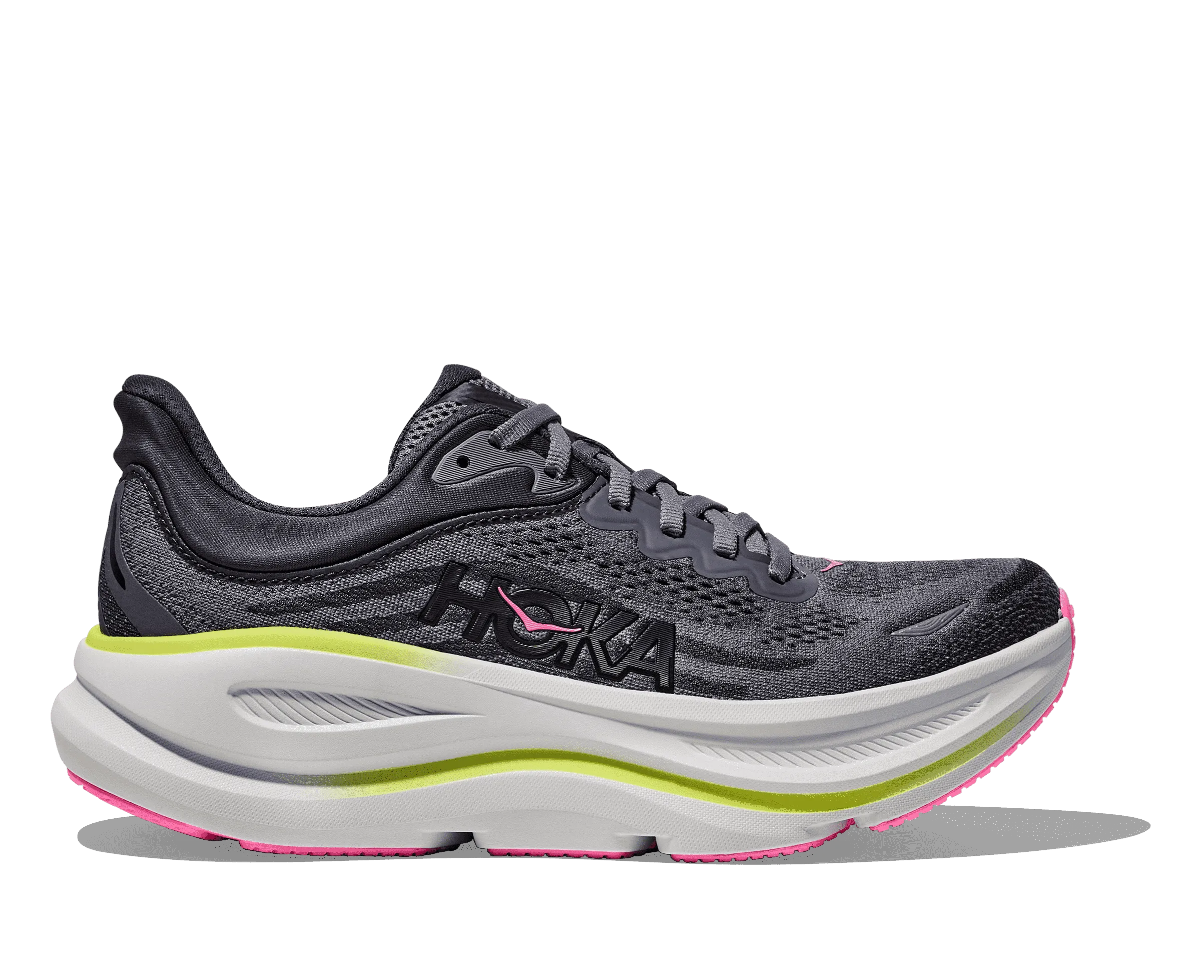 synthetic leather Matte Edge HOKA ONE ONE BONDI 9 - CHARCOAL