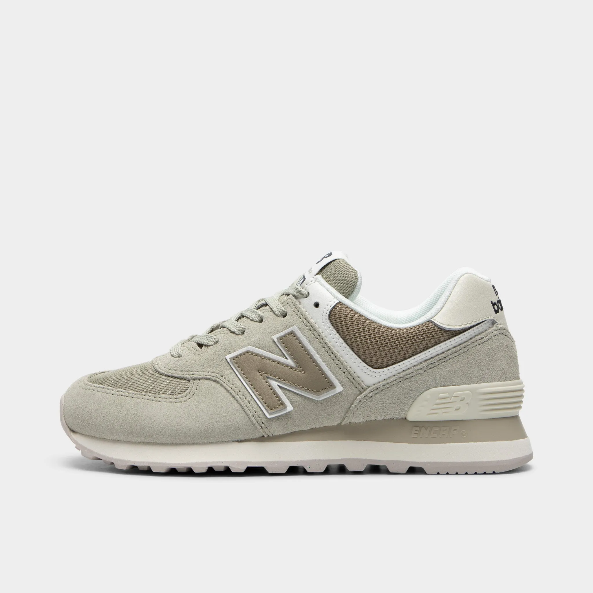 New Balance Women's 574 Olivine / Dark Stoneware - Turtledove Maximum Cushioning
