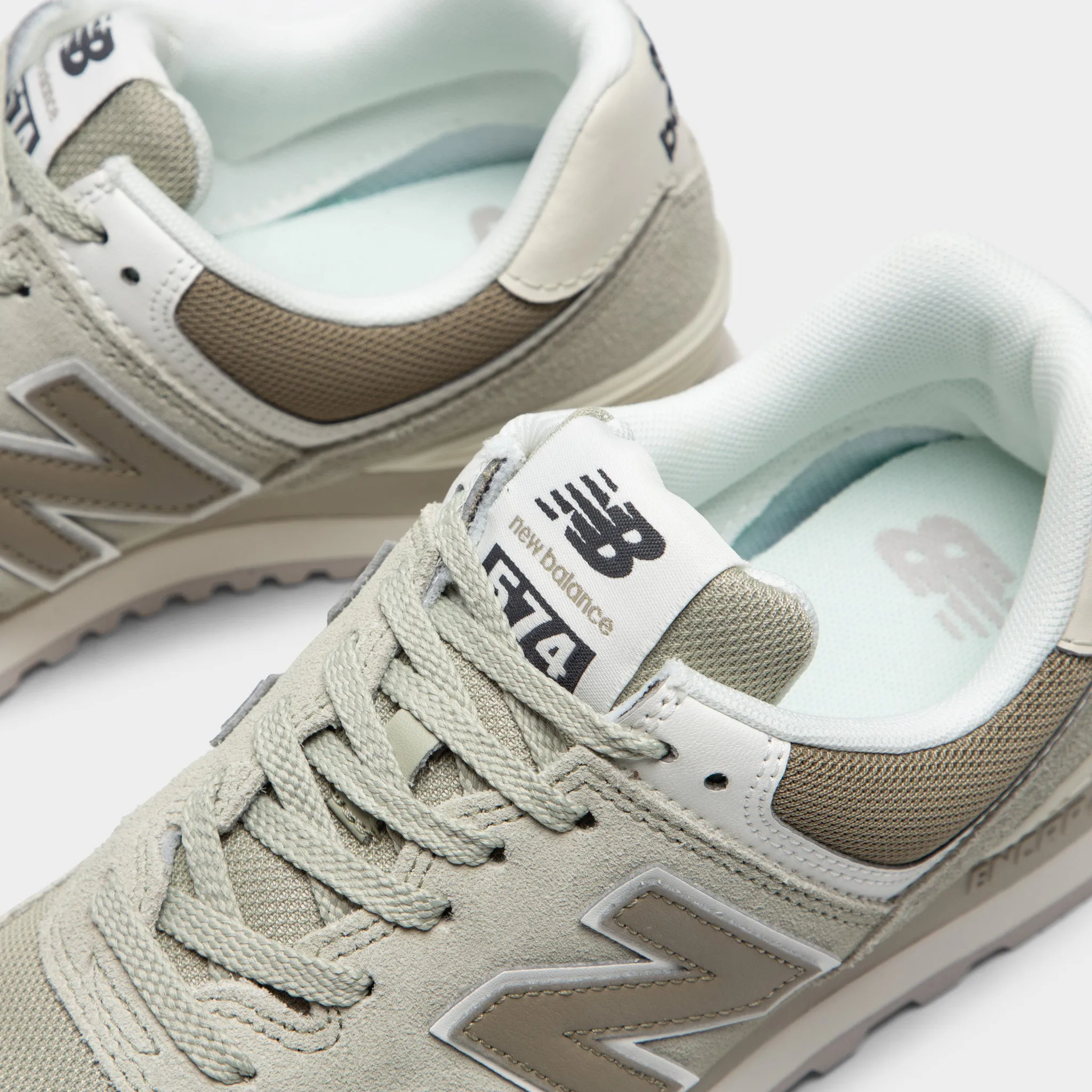 Fast Steps Support Sole New Balance Women's 574 Olivine / Dark Stoneware - Turtledove