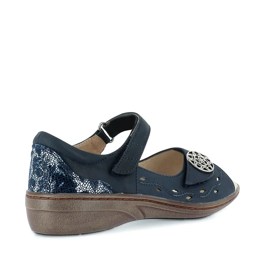 PU Sole VENICE - NAVY LEATHER