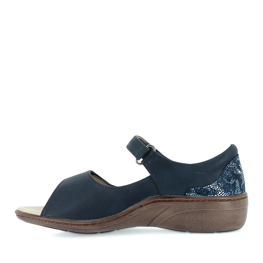 VENICE - NAVY LEATHER Quick Match Adjustable Sole