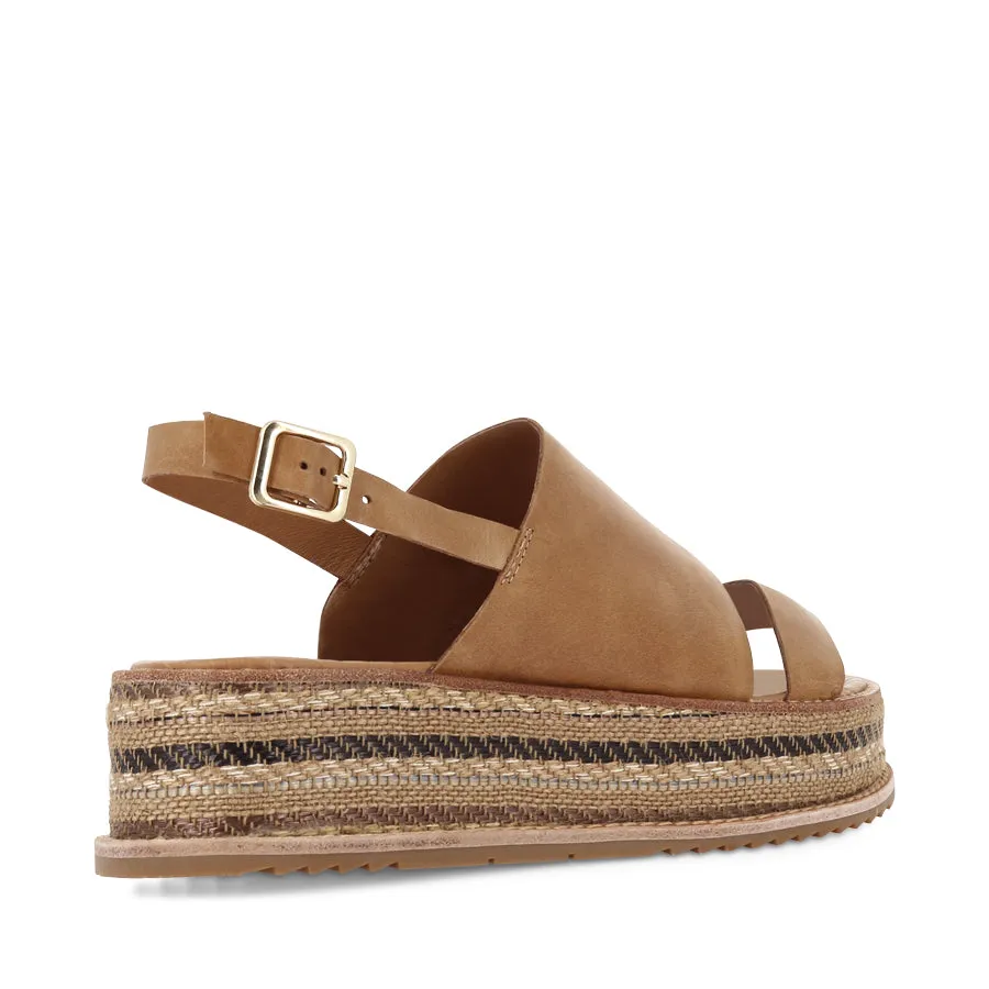 Summer Flat Shoes All-Around Use VERLEET - TAN LEATHER