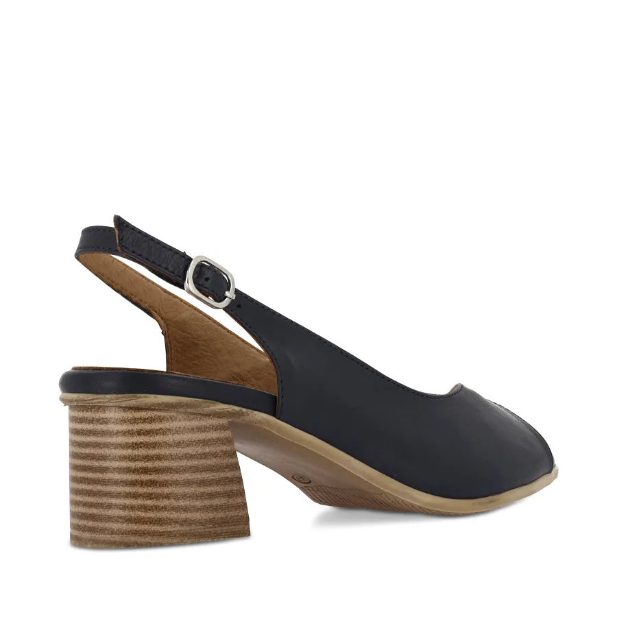 WAFER - NAVY LEATHER Practical Shoes