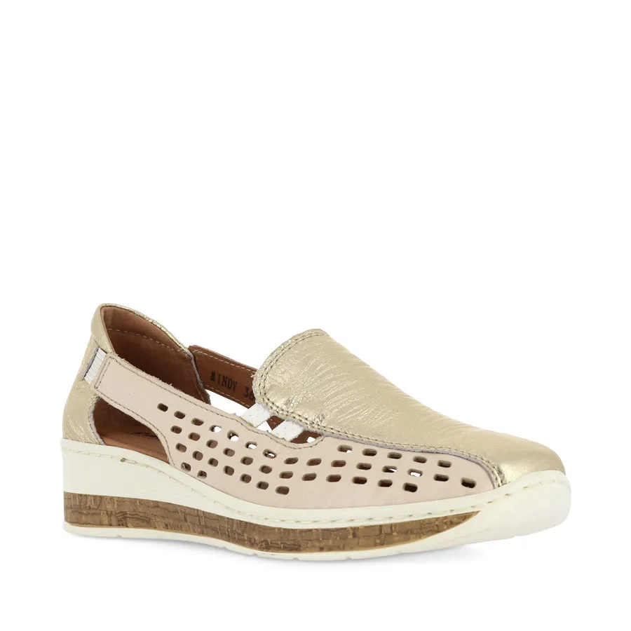 MINDY - CREAM/GOLD LEATHER Strap