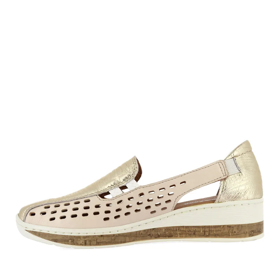 Soft Soles hypoallergenic MINDY - CREAM/GOLD LEATHER