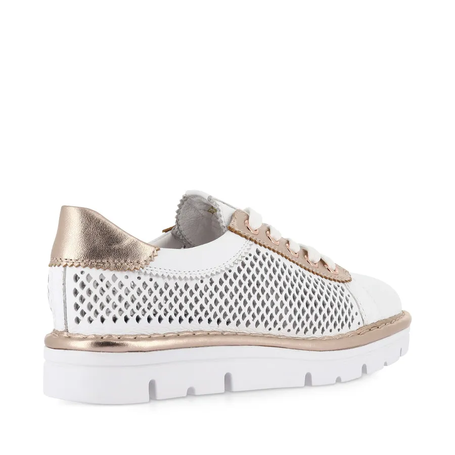 Elastic Lace Closure Athletic Vibe EXRA - WHITE PALE ROSE GOLD LEATHER