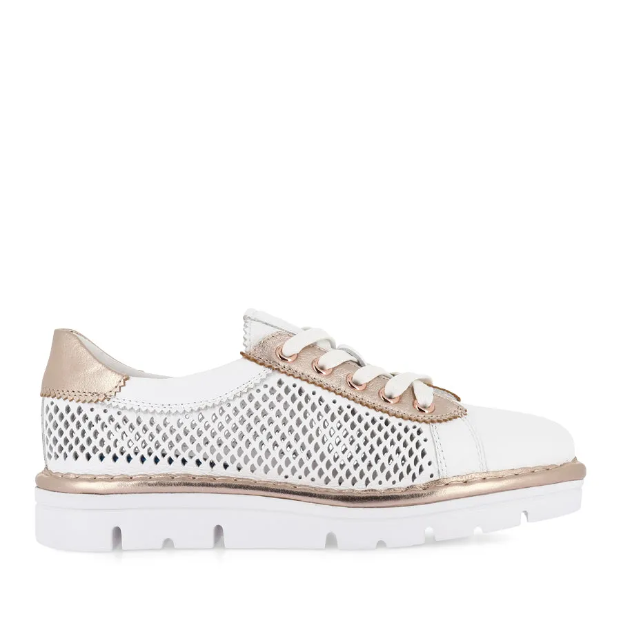 Lightweight Ease Full-Support EXRA - WHITE PALE ROSE GOLD LEATHER