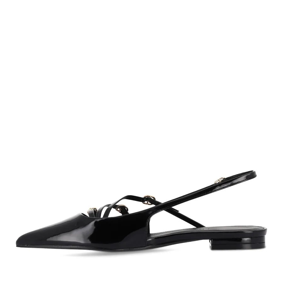 HETTIE - BLACK PATENT Weekend Casual Minimalist Comfort