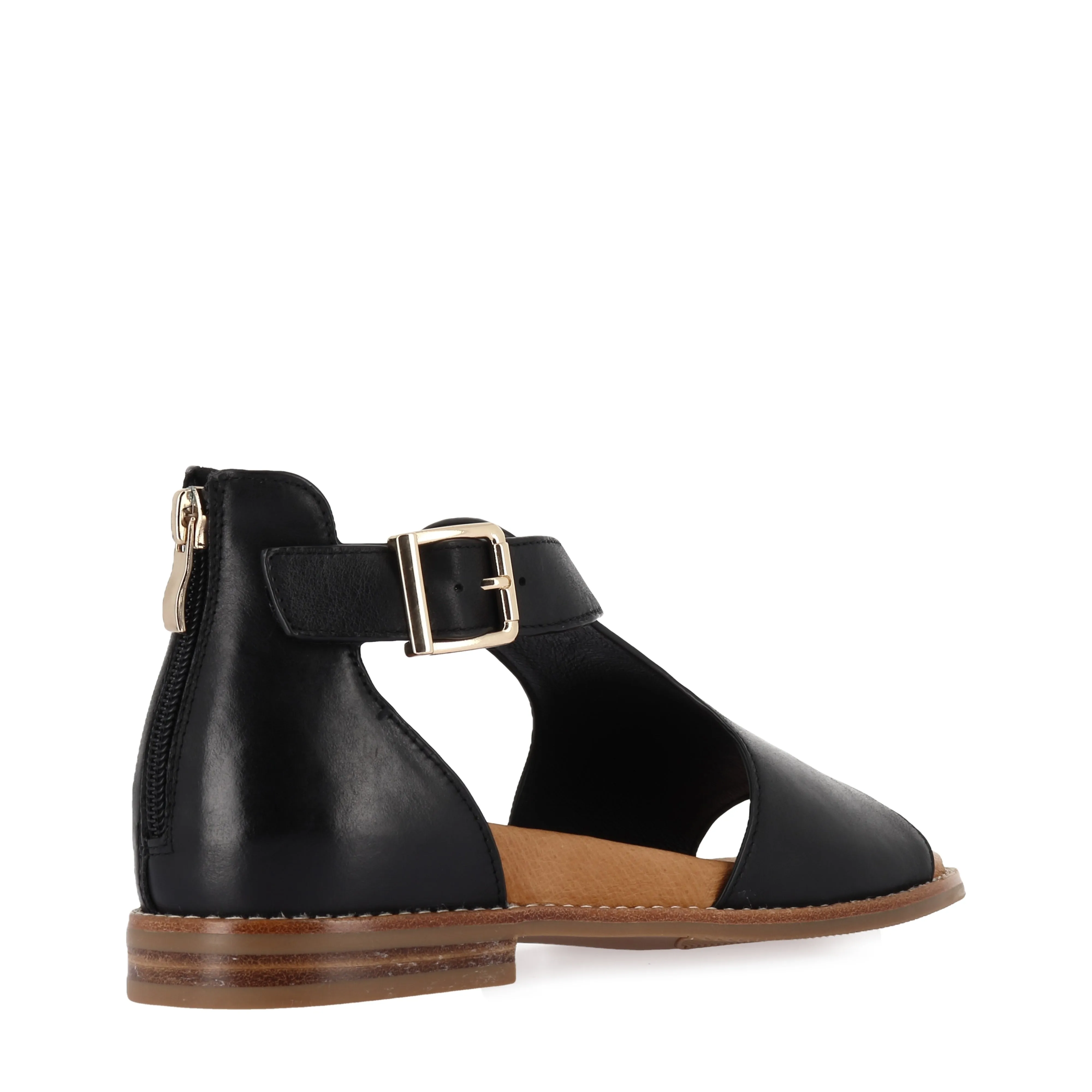 Beach Shoes for Men JESKIE W - BLACK/TAN LEATHER