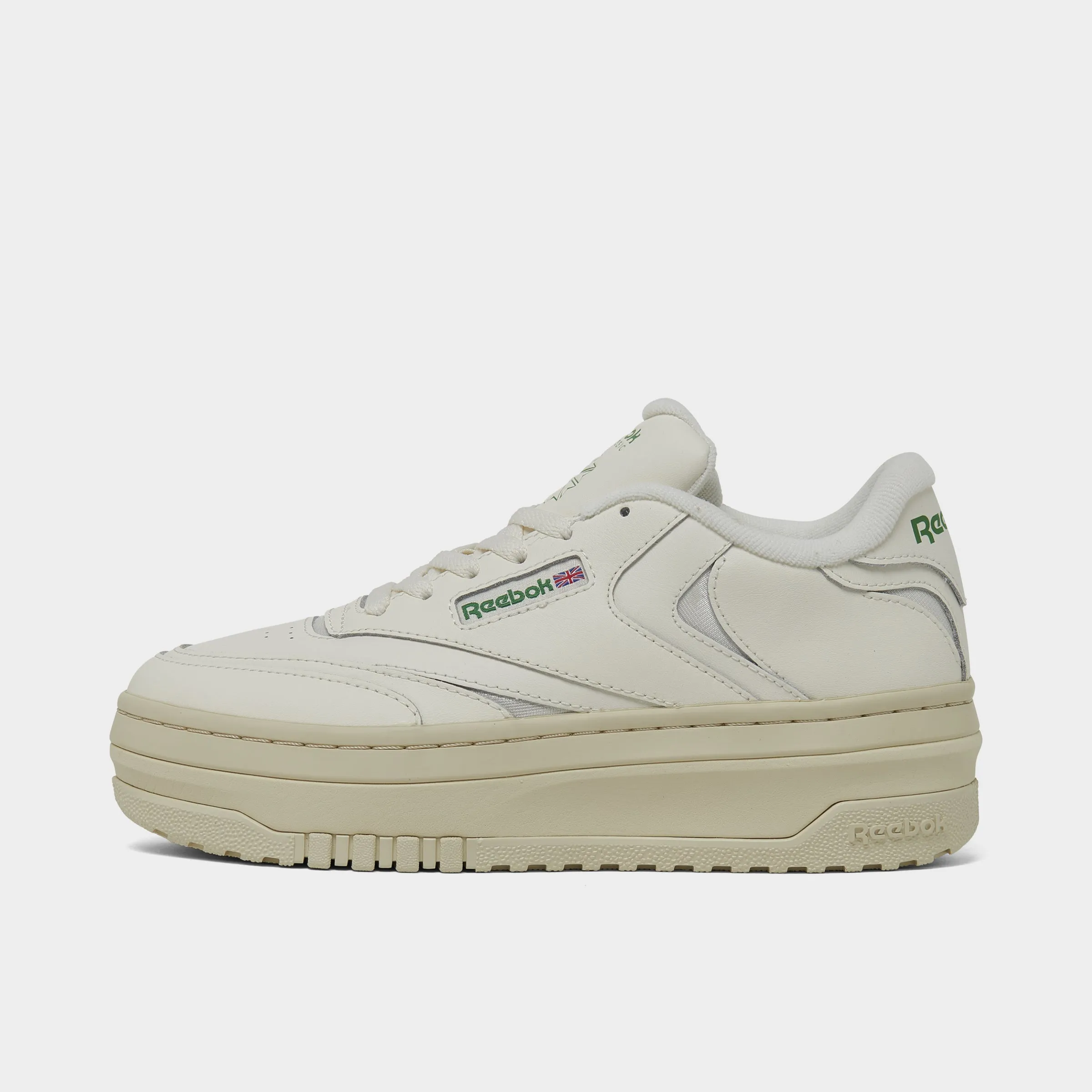 Secure Sole Reebok Women's Club C Extra Chalk / Green