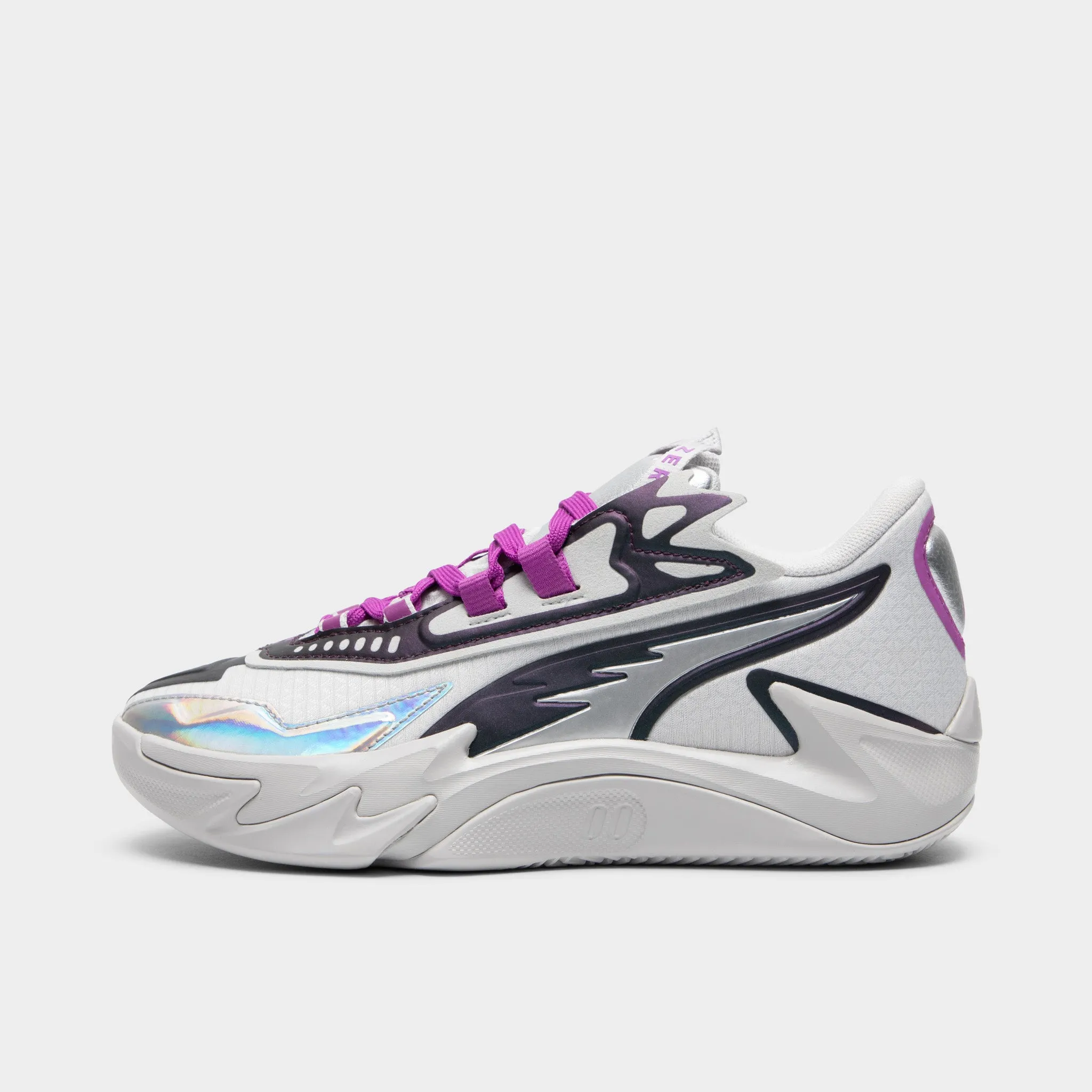 Durable Rubber Compound PUMA Juniors' Scoot Zeros II "Sterling" Feather Gray / Wild Berry