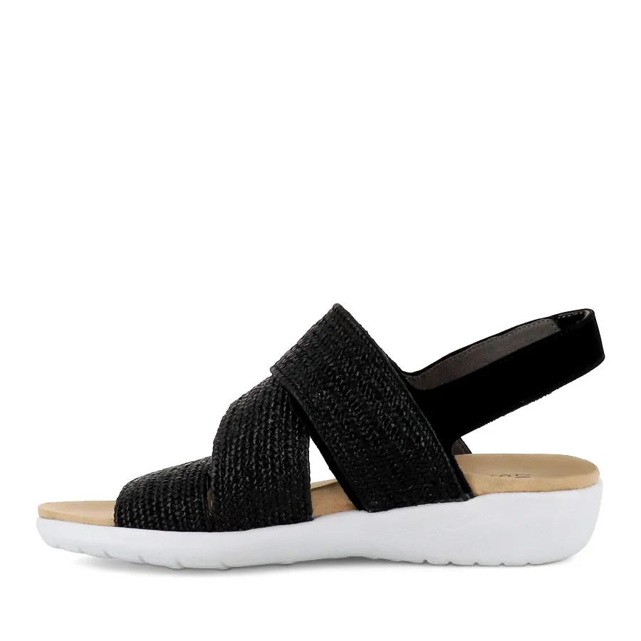 UTUNE W - BLACK MULTI Chic Footwear for Summer Sleek Casual Flats