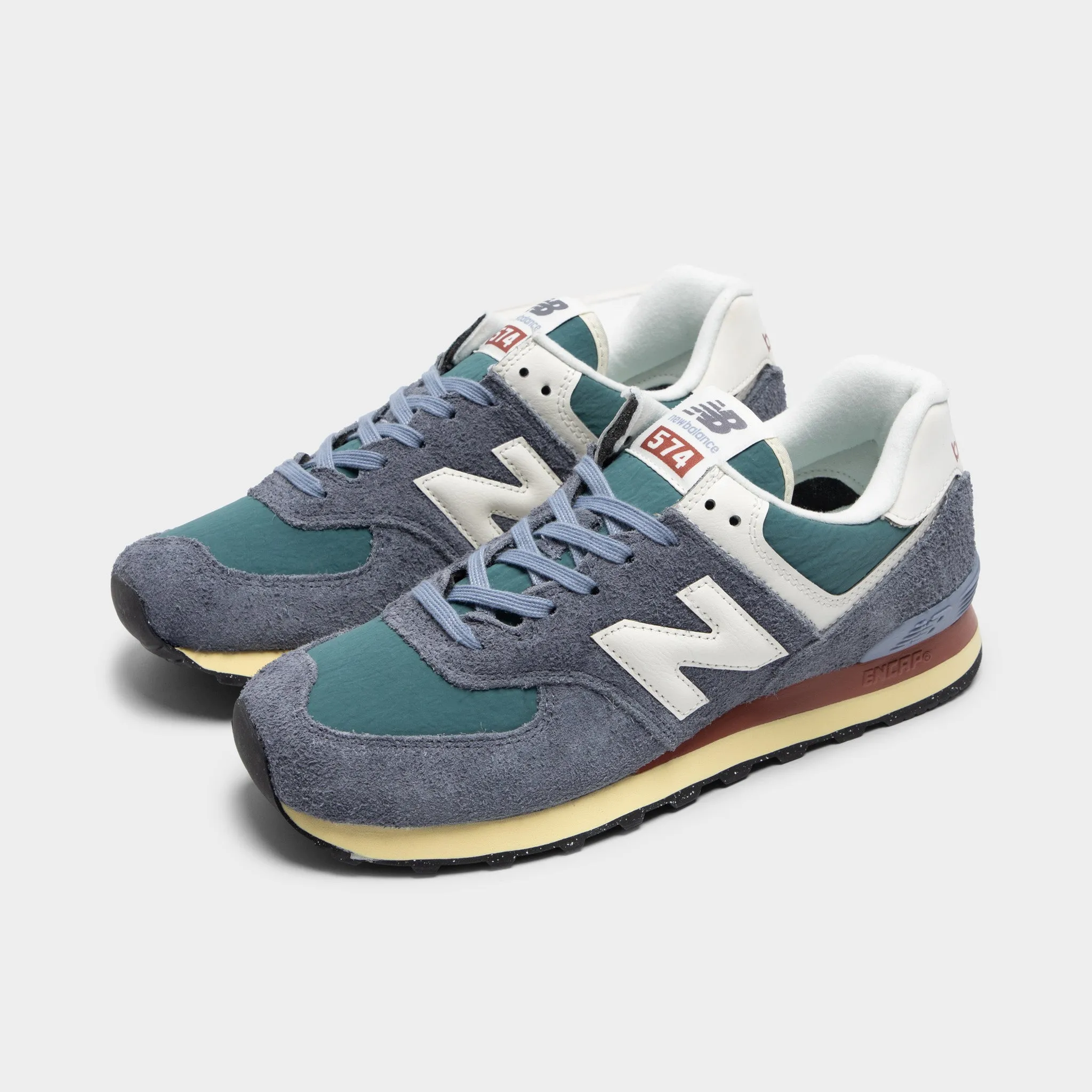 New Balance 574 Grey / Blue - Green Ultra-soft performance