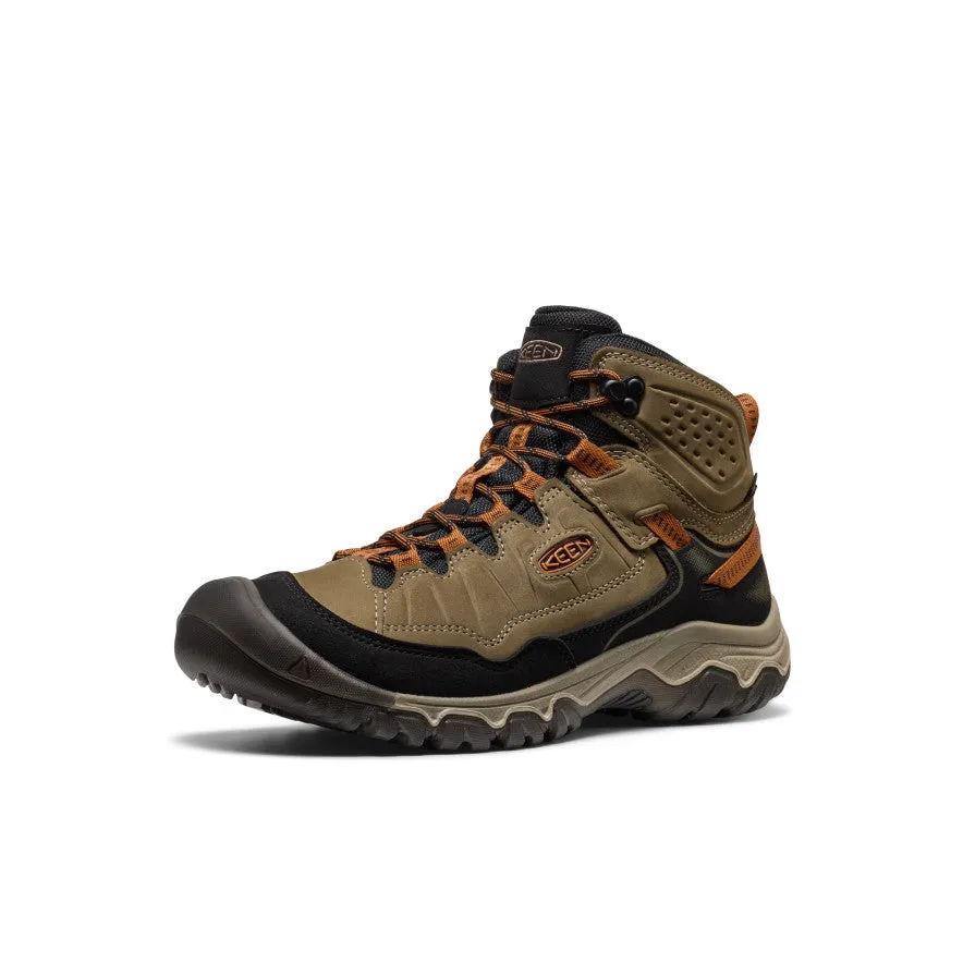 pull - tab Ultra-soft sole Men's Targhee IV Waterproof Hiking Boot  |  Sea Turtle/Roasted Pecan