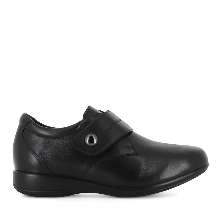 Walking Essential Footwear WHISPER - BLACK/STRETCH LEATHER