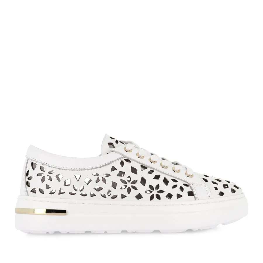 Non Marking Sole Versatile Pair WOLINS - WHITE LEATHER