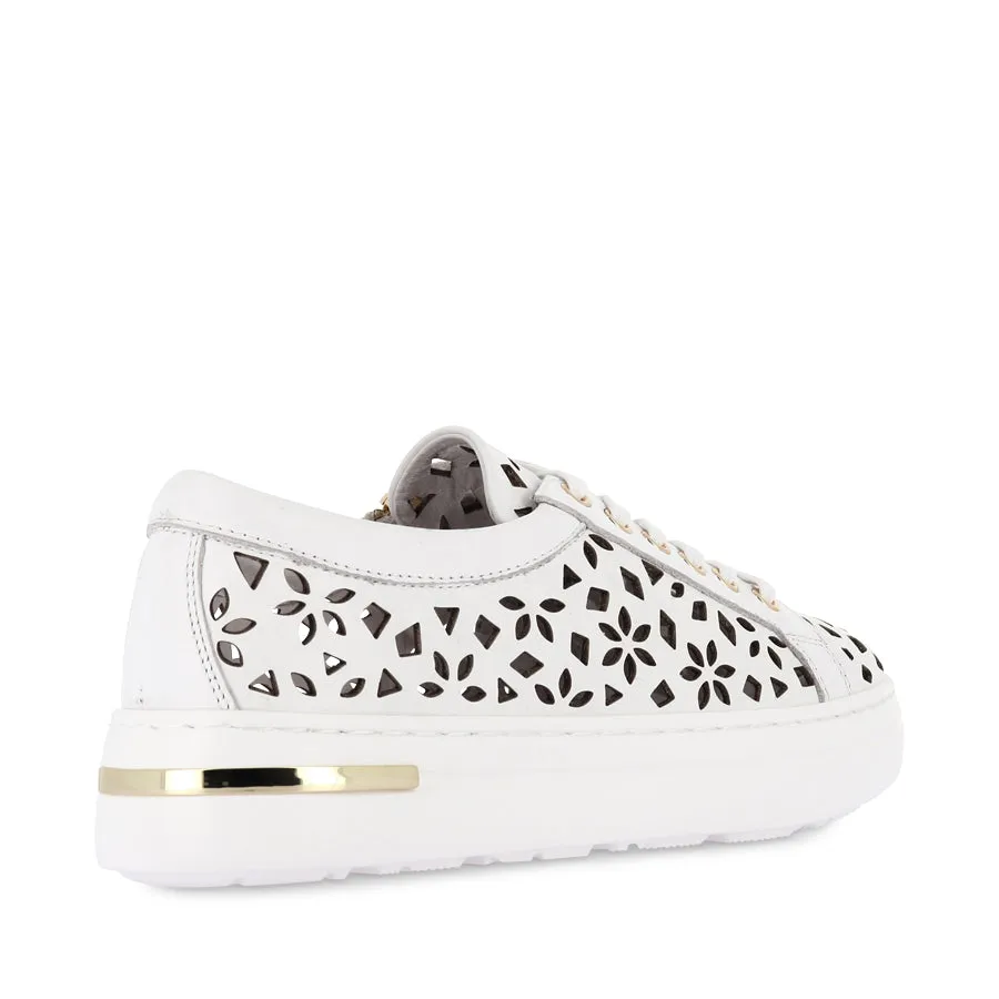 Reinforced Stitching WOLINS - WHITE LEATHER