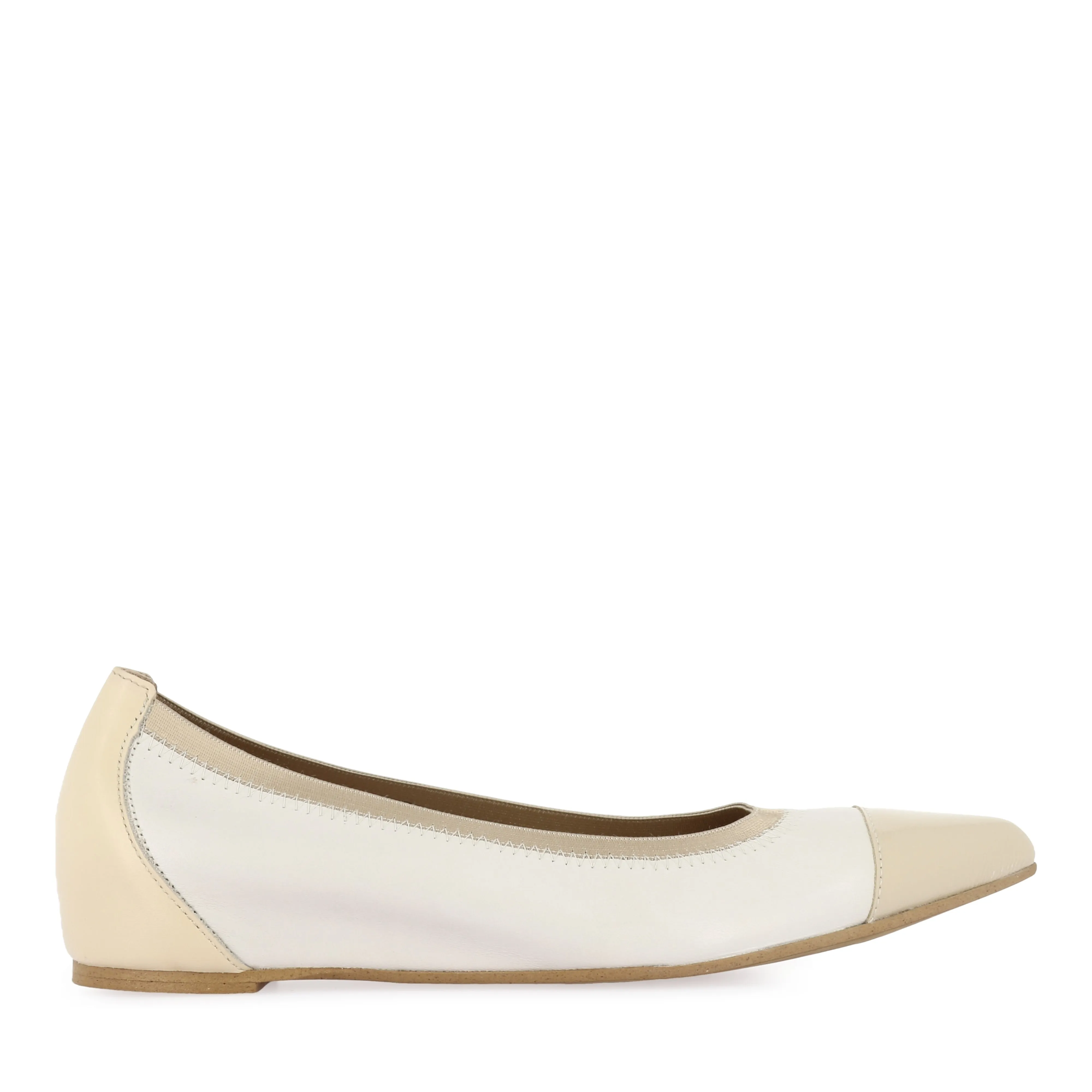 Durable Support AISHA A-3803 - OFF WHITE/NATURAL LEATHER MULTI
