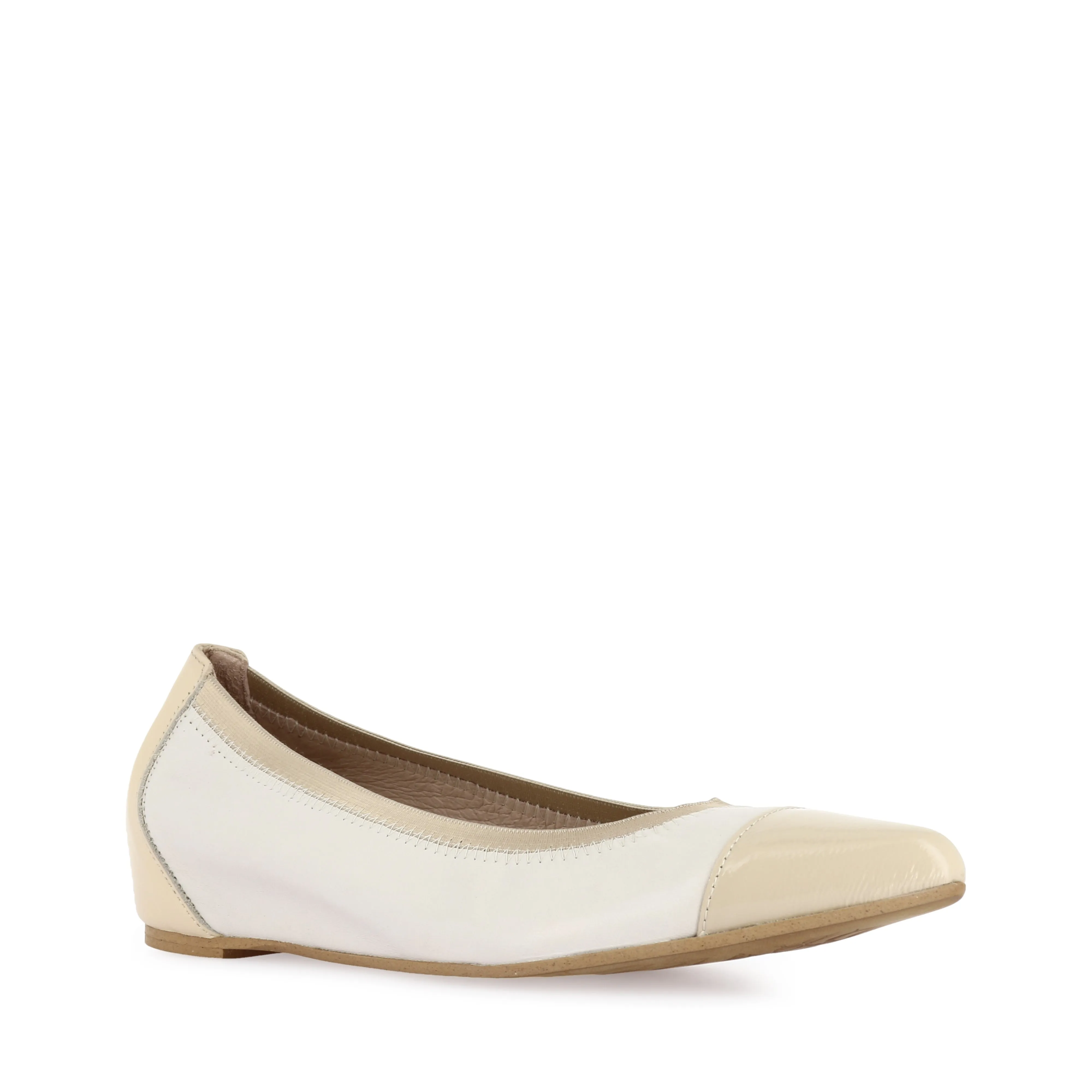 Everyday Go Fashionable Shoes AISHA A-3803 - OFF WHITE/NATURAL LEATHER MULTI