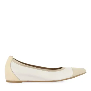Durable Support AISHA A-3803 - OFF WHITE/NATURAL LEATHER MULTI