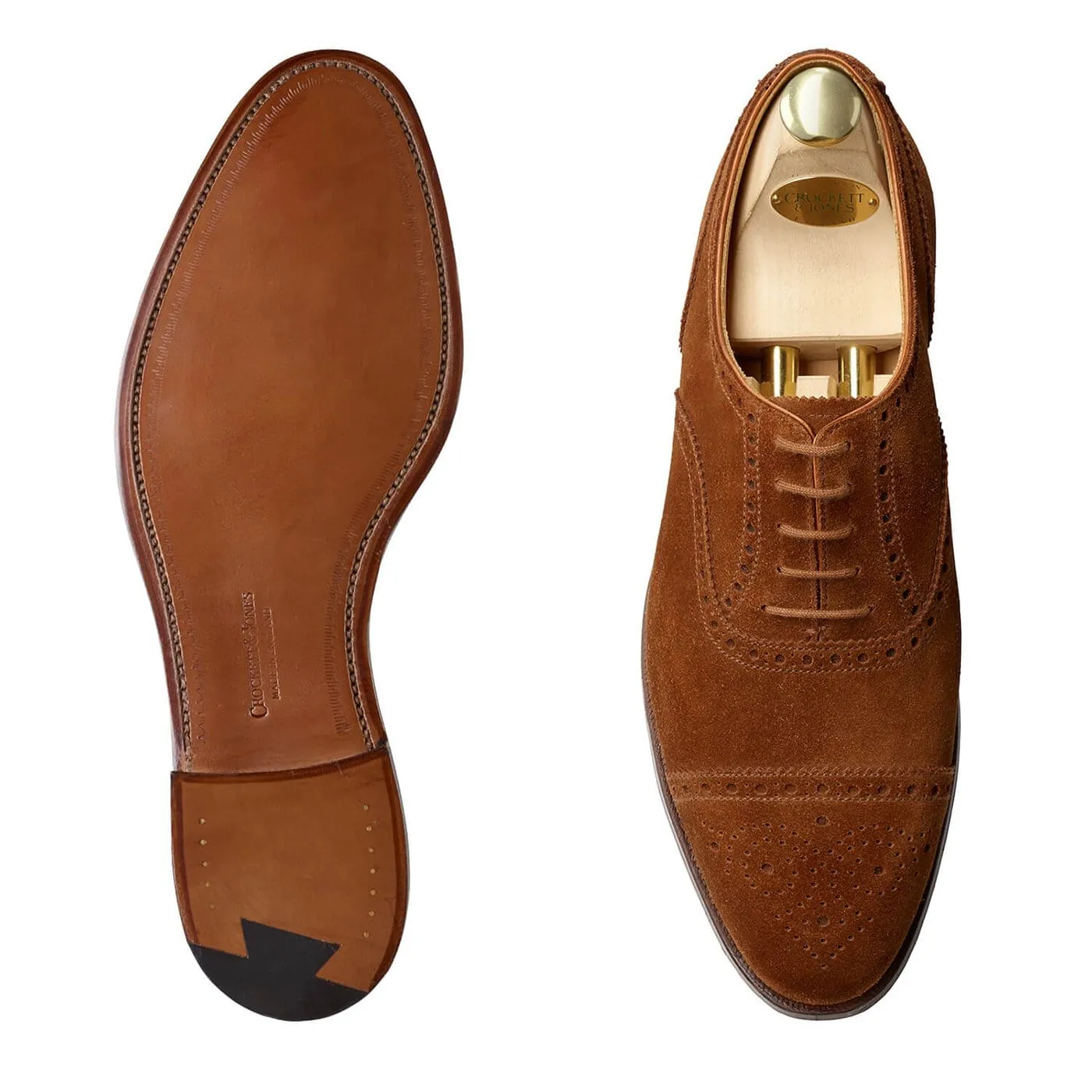 Statement Oxfords Westfield Tobacco Calf Suede