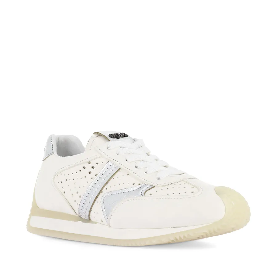 LANE - WHITE/SILVER LEATHER Effortless Glide Eco Materials