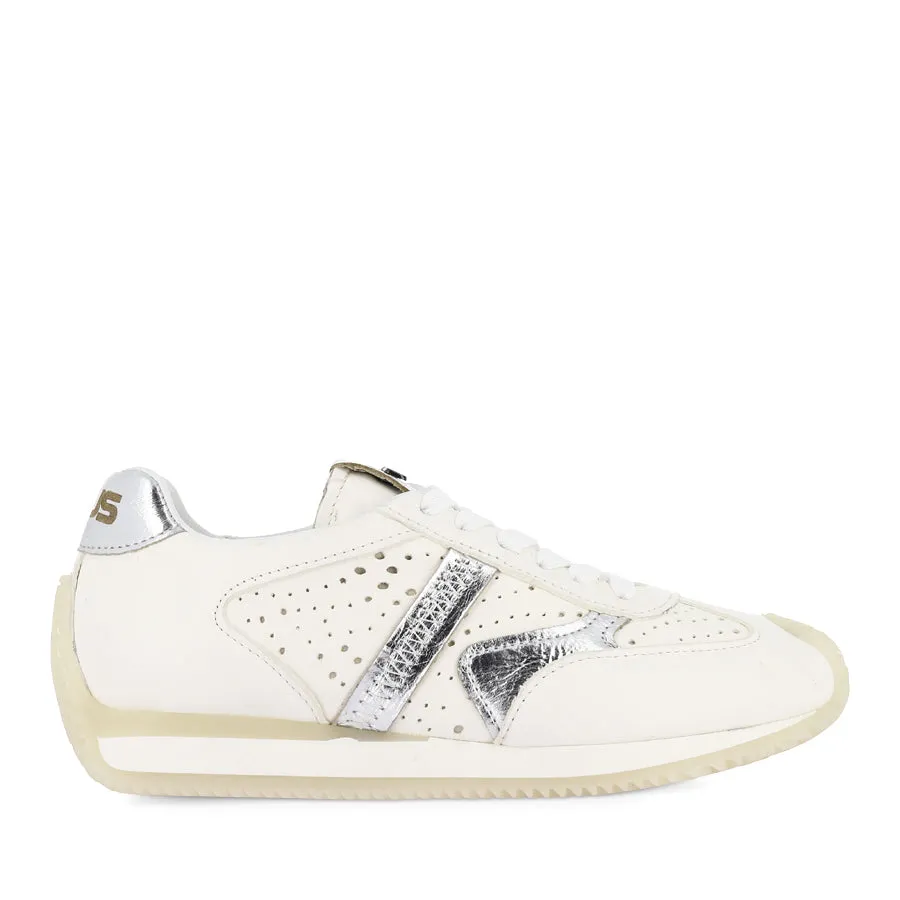 LANE - WHITE/SILVER LEATHER Ultra Breathable Upper