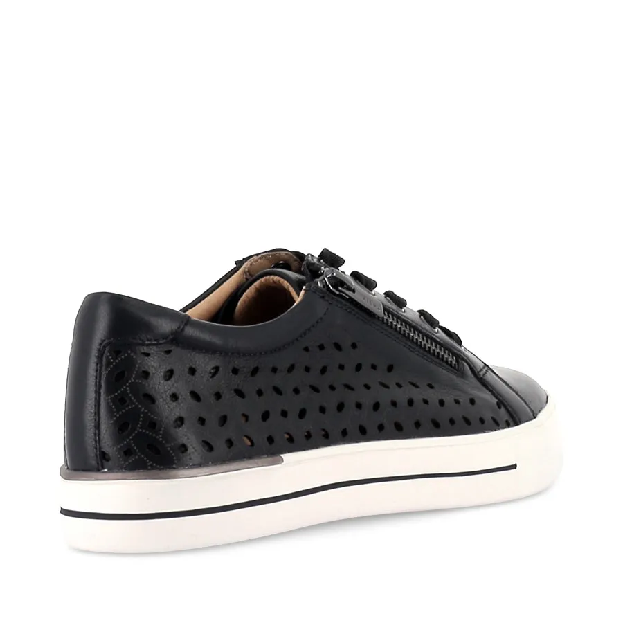 Ventilated Perforations AYLEEN W - NAVY LEATHER