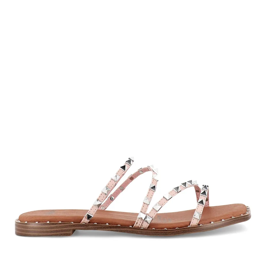 TAYTAY - DUSTY PINK SILVER LEATHER Casual Slip-ons Walking Fit