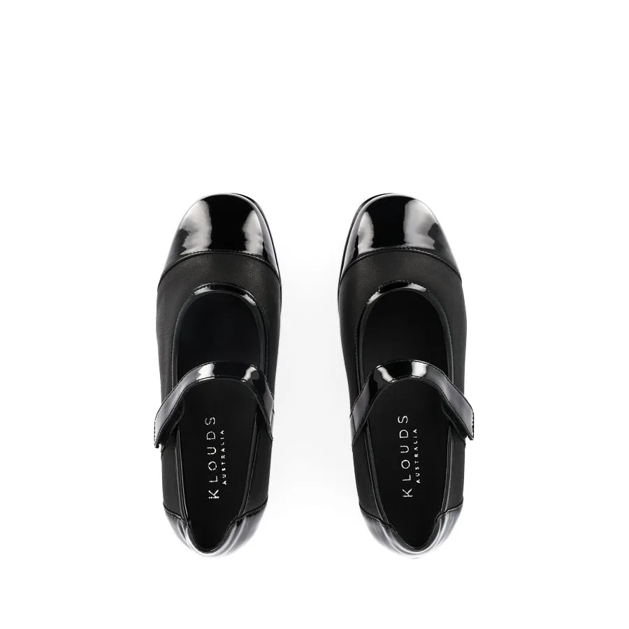 WYLIE - BLACK PATENT Minimalist Design