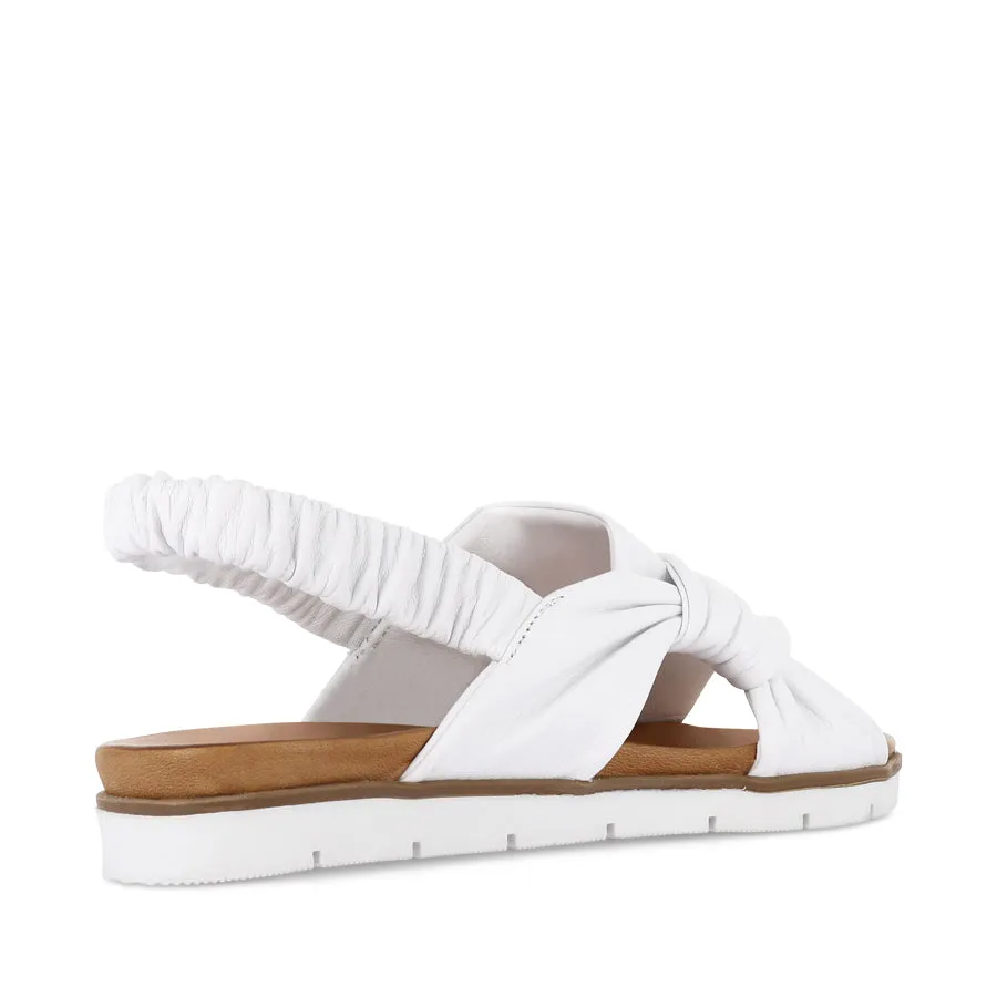 YARA - WHITE LEATHER Vacation Fit Easy on off