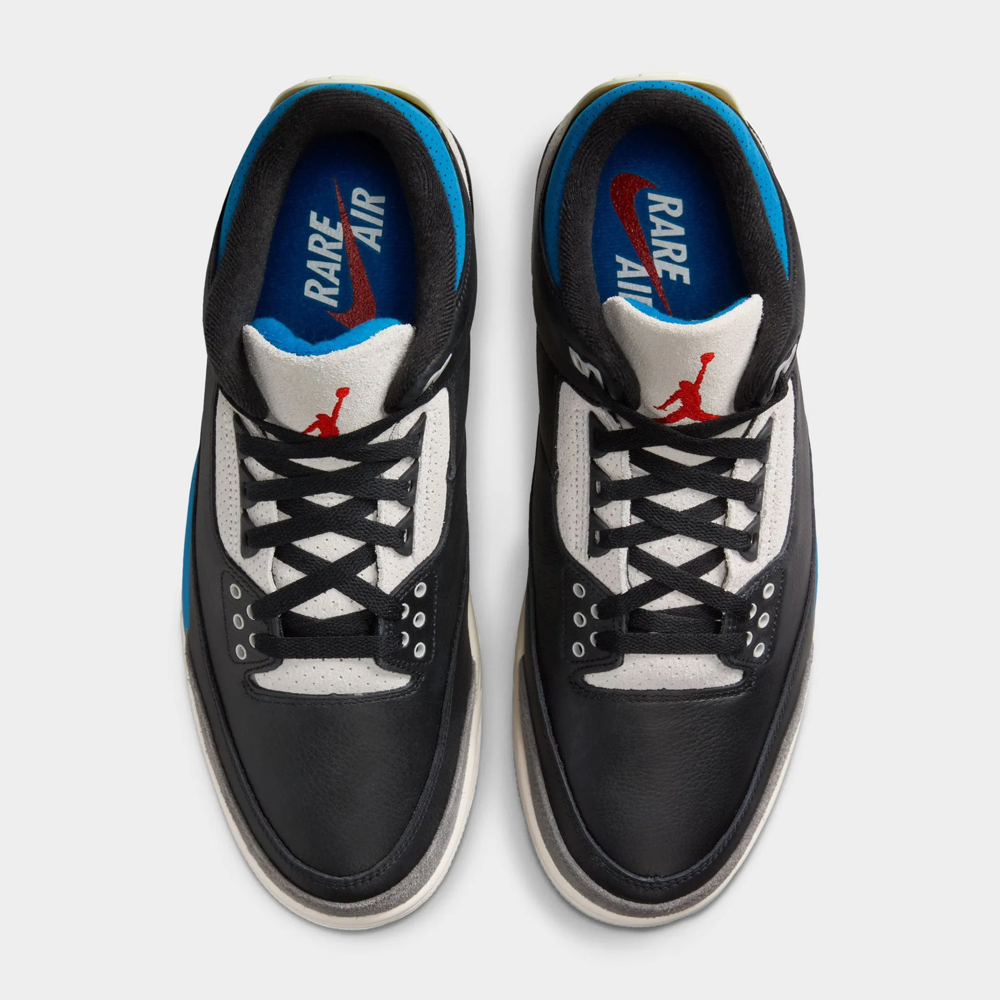 Canvas Material Tear Resistant Eyelets Jordan 3 Retro OG Black / Chile Red - Neutral Grey
